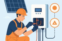 سیمکشی ایمن اینورتر خورشیدی