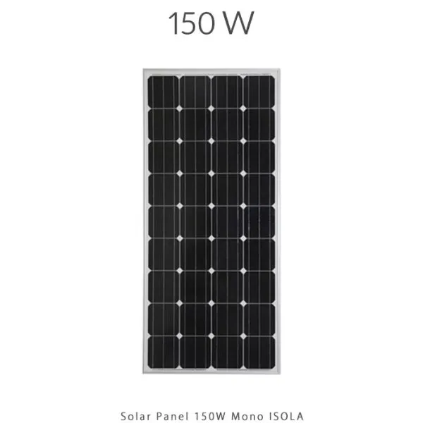 پنل خورشیدی 150 وات مونو کریستال برند ISOLA